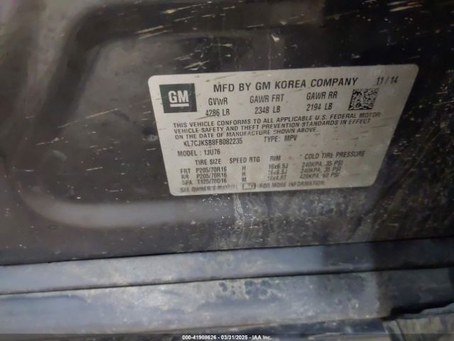 KL7CJKSB8FB082235 Chevrolet Trax 1ls