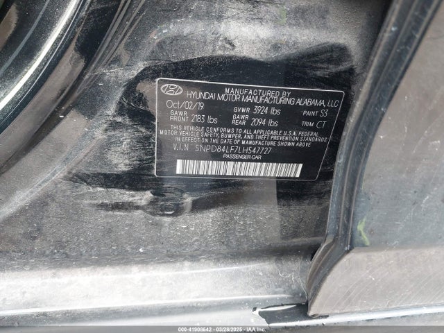 5NPD84LF7LH547727 Hyundai Elantra Value Edition