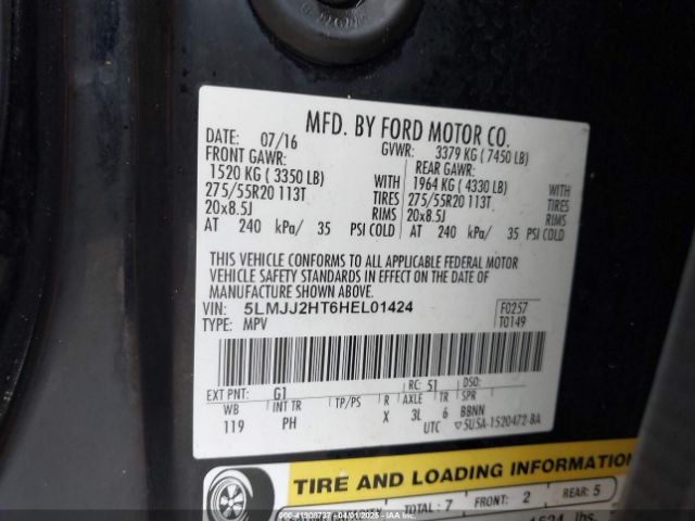 5LMJJ2HT6HEL01424 Lincoln Navigator Select