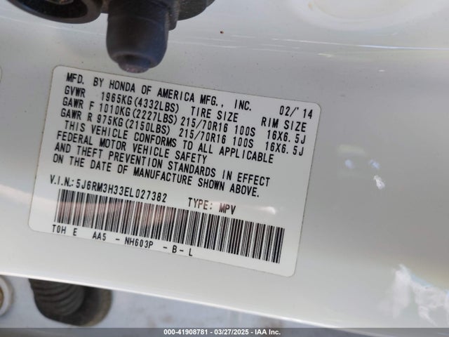 Honda CR-V LX 2014 5J6RM3H33EL027382 Image 9