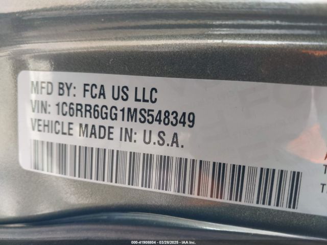 1C6RR6GG1MS548349 RAM 1500 Classic Warlock  4x2 6'4 Box