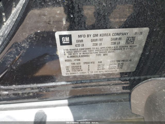 KL4MMDSL9LB098954 Buick Encore Gx Fwd Select
