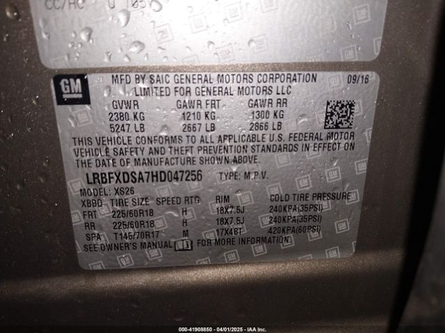 LRBFXDSA7HD047256 Buick Envision Essence