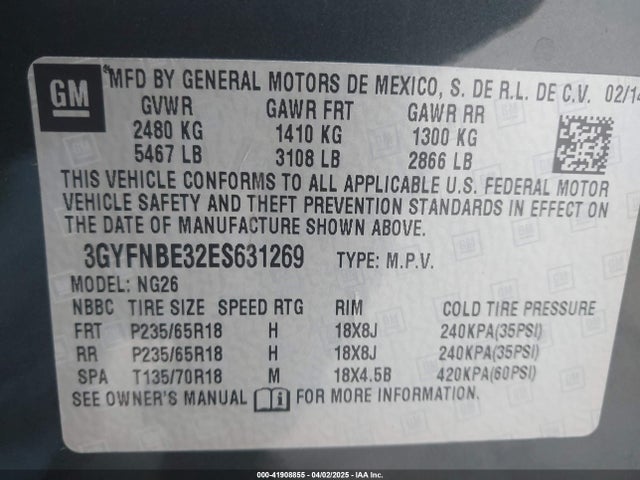 2014 CADILLAC SRX 3GYFNBE32ES631269 Photo 8