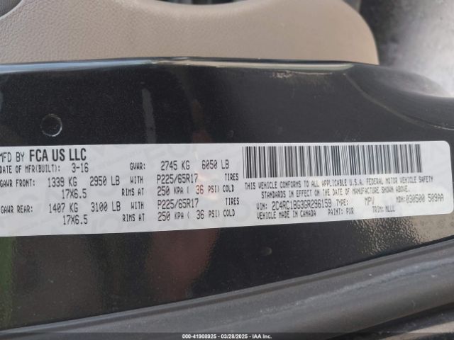 2016 CHRYSLER TOWN & COUNTRY 2C4RC1BG3GR296159 Photo 8