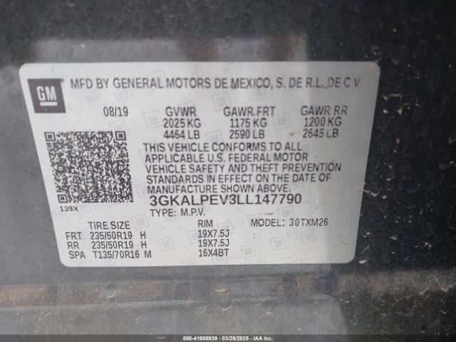 3GKALPEV3LL147790 GMC Terrain Fwd Slt