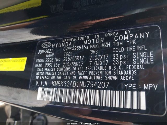 2022 HYUNDAI KONA KM8K32AB1NU794207 Photo 8