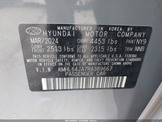 KMHL64JA7RA389667 Hyundai SONATA SEL