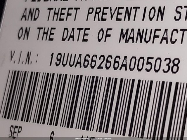2006 ACURA TL 19UUA66266A005038 Photo 8