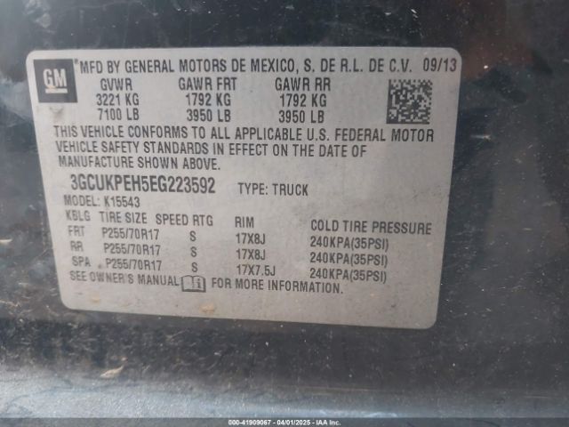 3GCUKPEH5EG223592 Chevrolet Silverado 1500 Work Truck 2wt