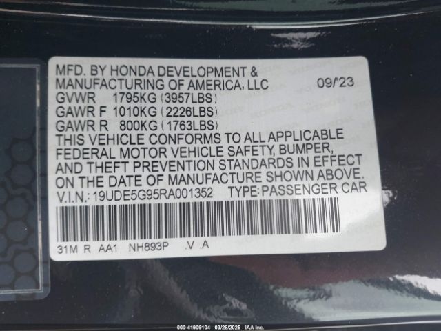 19UDE5G95RA001352 Acura Integra Type S