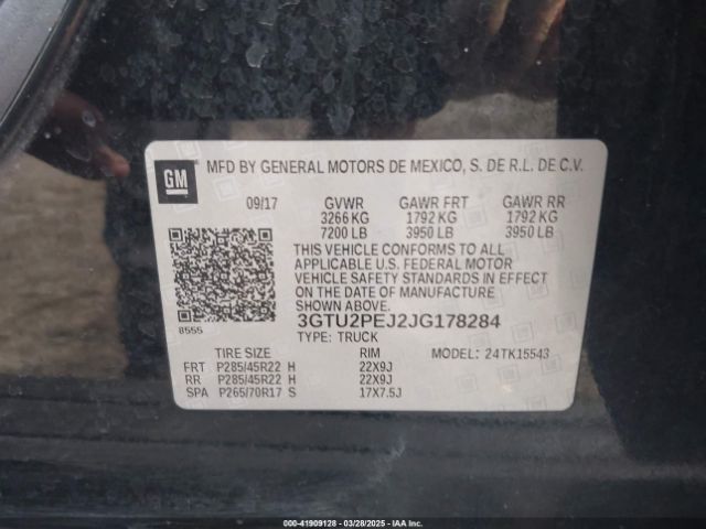 3GTU2PEJ2JG178284 GMC Sierra 1500 Denali