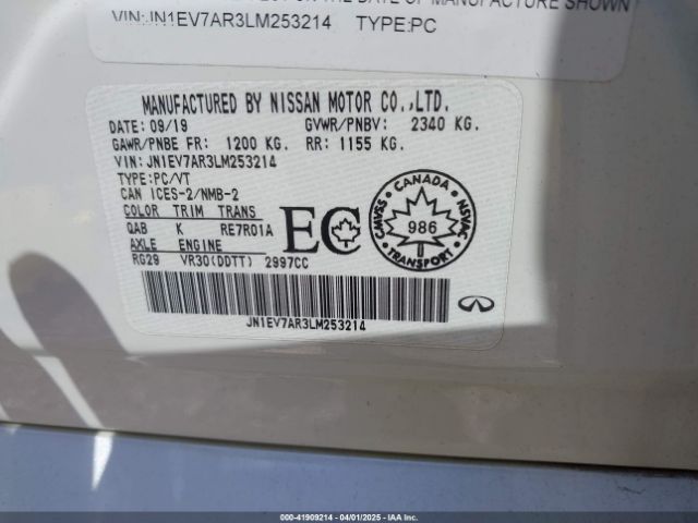 JN1EV7AR3LM253214 Infiniti Q50 Edition 30 Awd/luxe Awd/pure Awd/sport Awd