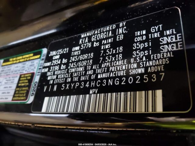 5XYP34HC3NG202537 KIA Telluride Ex