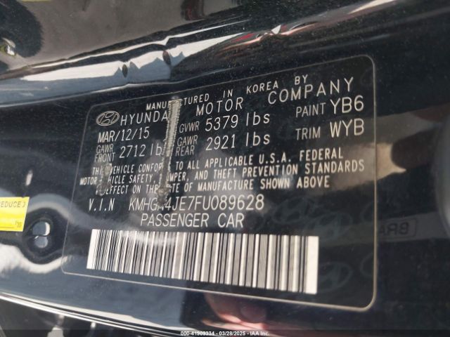 KMHGN4JE7FU089628 Hyundai Genesis 3.8