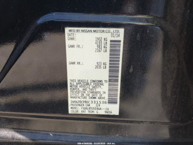 1N4AZ0CP8EC331536 Nissan LEAF S