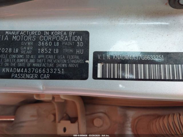 KNADM4A37G6633251 KIA RIO LX