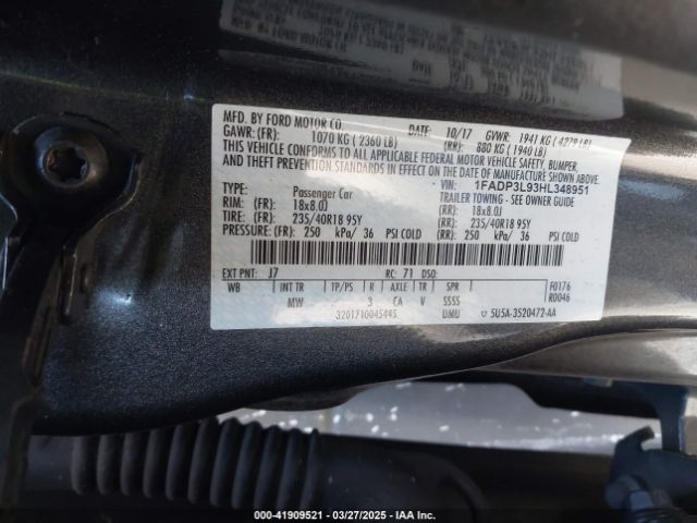 1FADP3L93HL348951 Ford FOCUS ST