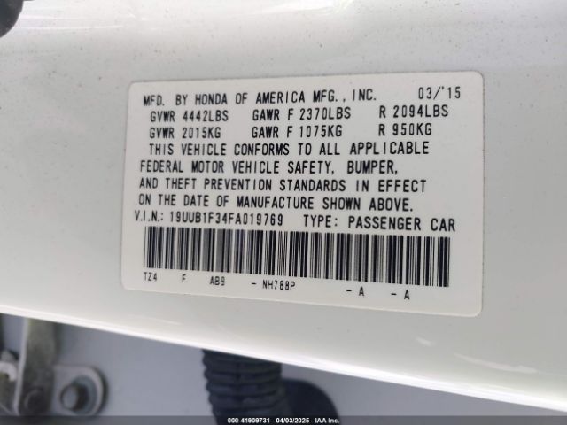 19UUB1F34FA019769 Acura TLX