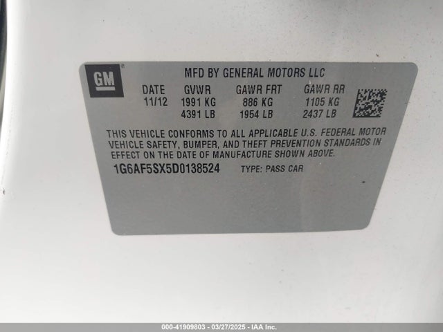 2013 CADILLAC ATS 1G6AF5SX5D0138524 Photo 8