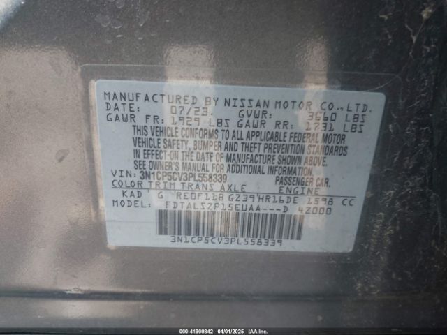 3N1CP5CV3PL558339 Nissan Kicks Sv Xtronic Cvt