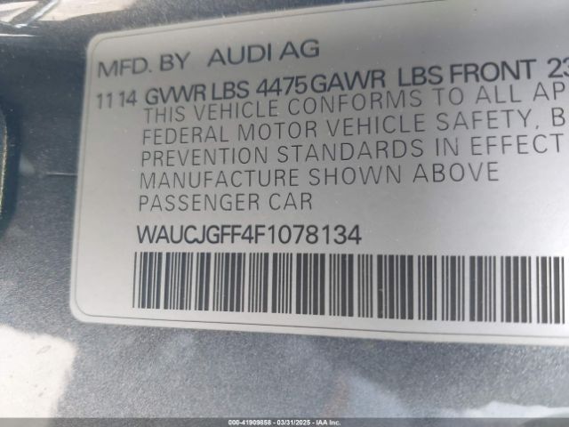 2015 AUDI A3 WAUCJGFF4F1078134 Photo 8