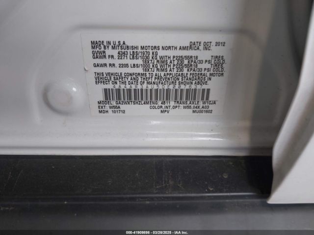 2013 MITSUBISHI OUTLANDER SPORT 4A4AR3AU5DE007637 Photo 8