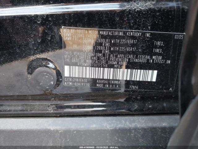 4T3RWRFV7SU175146 Toyota Rav4 Hybrid Xle