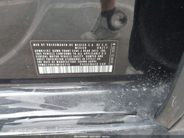 3VWG17AU9JM255716 Volkswagen GOLF S/SE