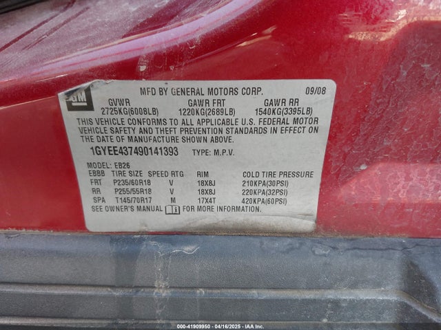 2009 CADILLAC SRX 1GYEE437490141393 Photo 8