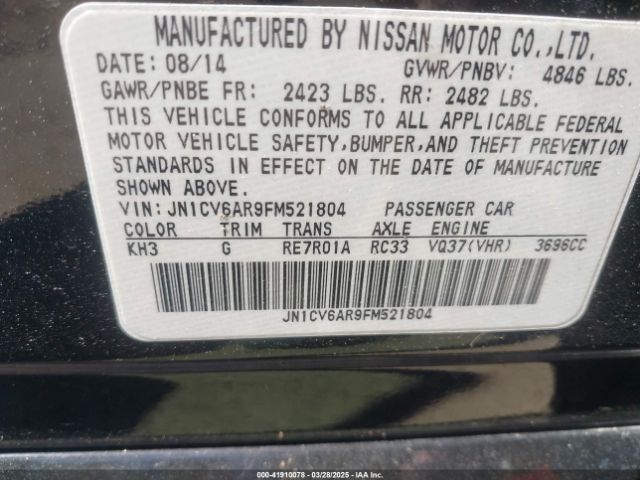JN1CV6AR9FM521804 Infiniti Q40