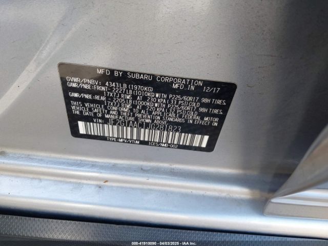 JF2GTAAC1JG281823 Subaru Crosstrek 2.0i