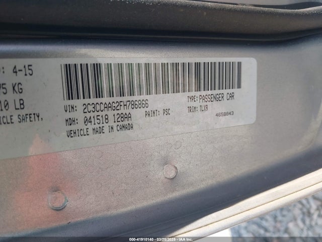 Chrysler 300 Limited 2015 2C3CCAAG2FH786866 Image 9