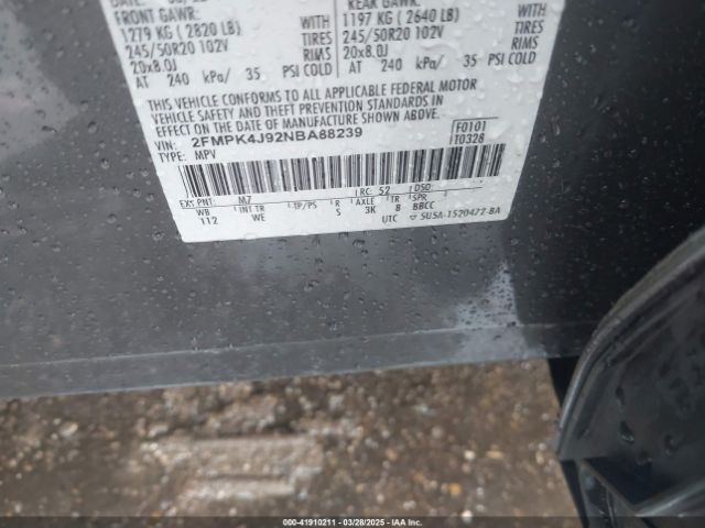 2FMPK4J92NBA88239 Ford Edge St-line