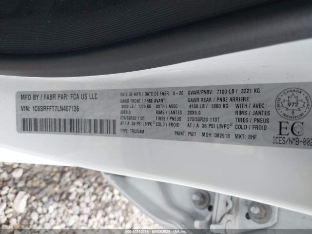 1C6SRFFT7LN407136 RAM 1500 Big Horn