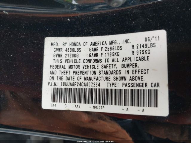 2012 ACURA TL 19UUA8F24CA007264 Photo 8