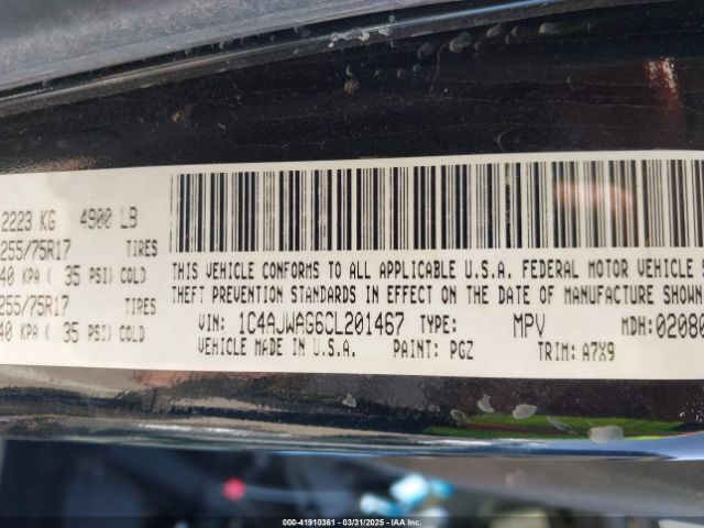 2012 JEEP WRANGLER 1C4AJWAG6CL201467 Photo 8