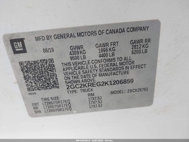 2GC2KREG2K1206859 Chevrolet Silverado 2500hd Wt
