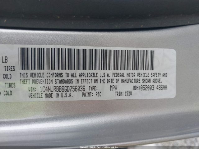 1C4NJRBB6GD756036 Jeep Patriot Sport