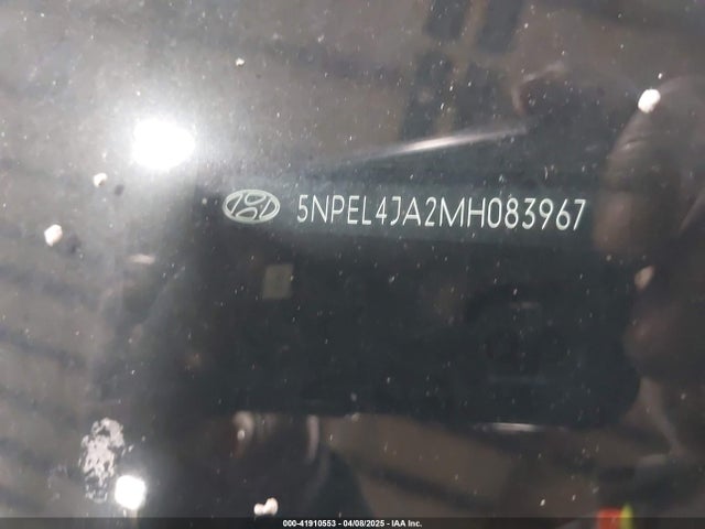 5NPEL4JA2MH083967 Hyundai SONATA SEL