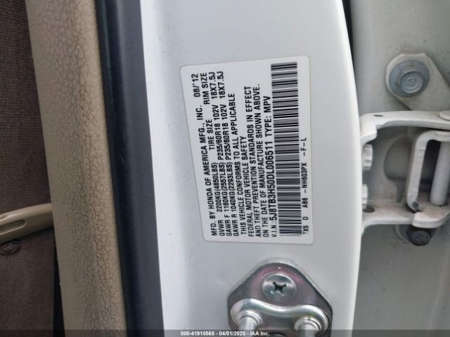 2013 ACURA RDX 5J8TB3H50DL006511 Photo 8