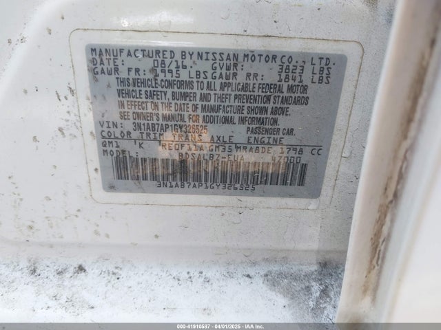 Nissan SENTRA S 2016 3N1AB7AP1GY326525 Image 9