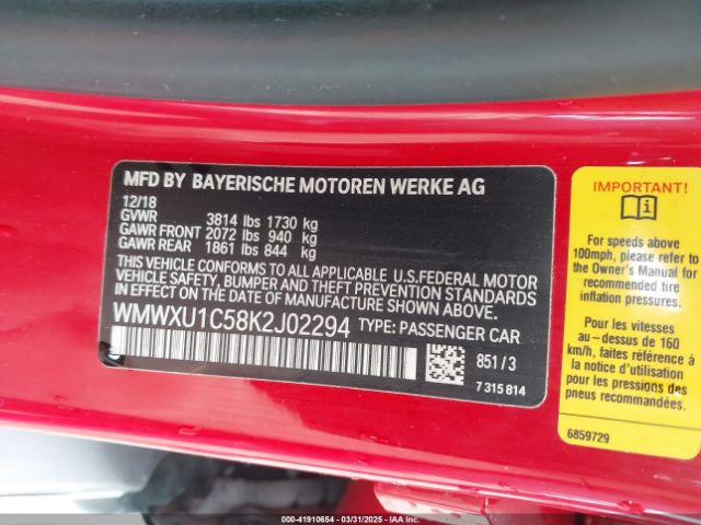 WMWXU1C58K2J02294 Mini Hardtop Cooper