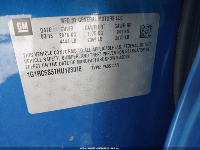 1G1RC6S57HU103018 Chevrolet VOLT LT