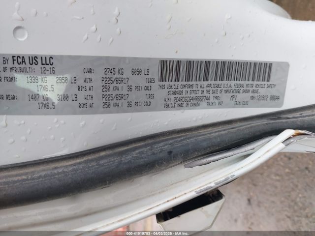 2C4RDGCG4HR662744 Dodge Grand Caravan Sxt