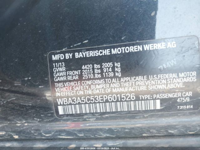 WBA3A5C53EP601526 BMW 328I