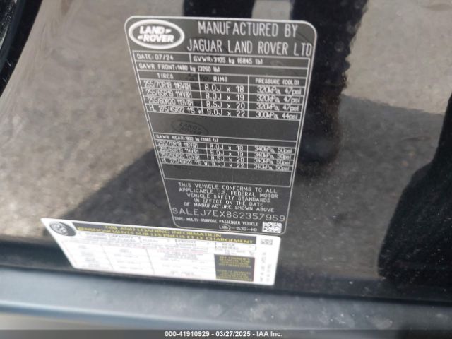 SALEJ7EX8S2357959 Land Rover Defender 110 P300