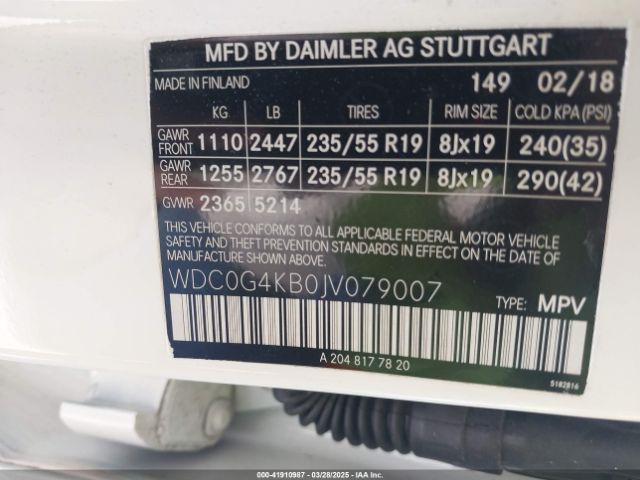 WDC0G4KB0JV079007 Mercedes-Benz Glc 300 4matic