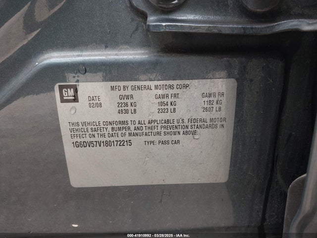 2008 CADILLAC CTS 1G6DV57V180172215 Photo 8