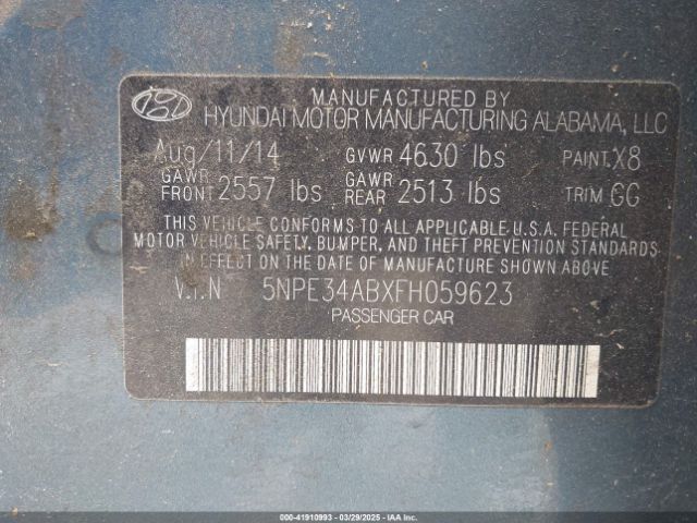 5NPE34ABXFH059623 Hyundai Sonata Sport 2.0t